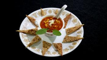 jiocinema - Vegetable Khichu and Corn Pasta Soup