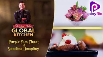 jiocinema - Purple Yam Chaat And Semolina Dumpling With Ice-Cream